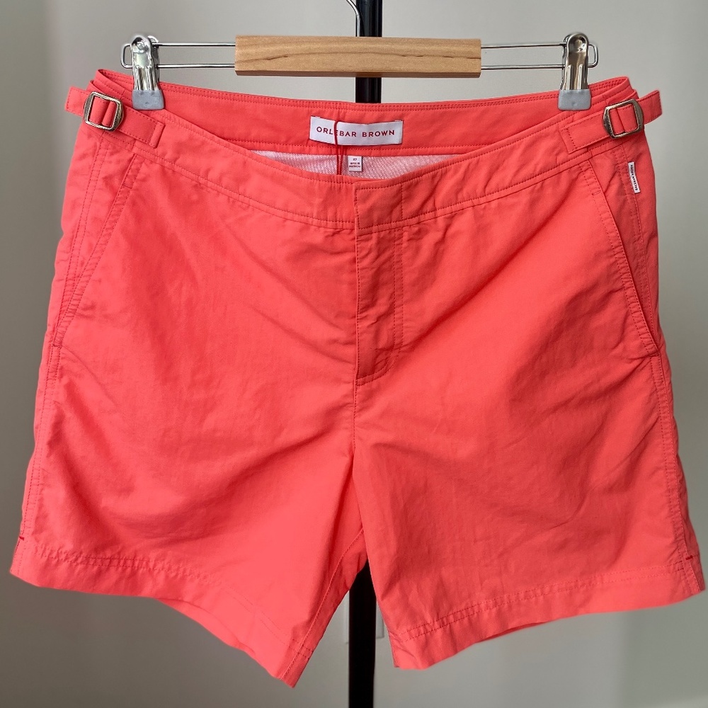 ORLEBAR BROWN ~ NEW Classic Bulldog Swim Shorts, Men Size 32 ~ Coral